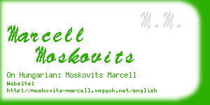 marcell moskovits business card